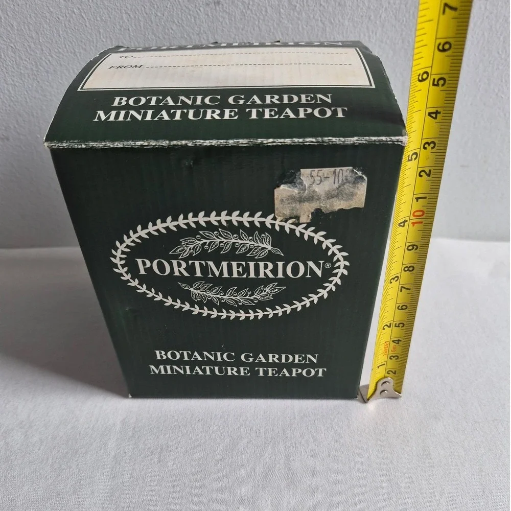 Portmeirion Miniature Teapot Washstand Yellow Botanic Garden England